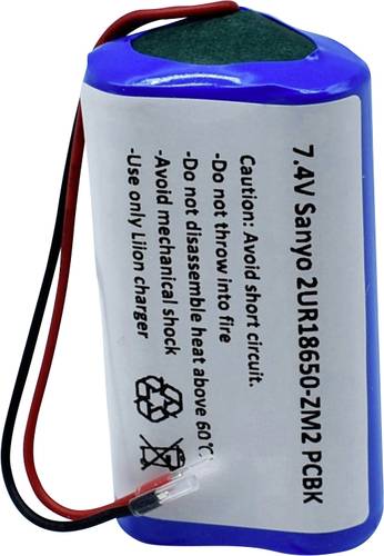 Sanyo 2/UR18650-ZM2 PCBK Spezial-Akku 18650 Kabel Li-Ion 7.2V 2420 mAh von Sanyo