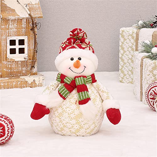 Sarah Duke Kuscheltier Plüschpuppen Weihnachten Schneemann, Weiß Plüschtier Stofftier Plüschfigur Schneemann, Weihnachten Plüsch Plüschtier Kinder (B,26 cm) von Sarah Duke