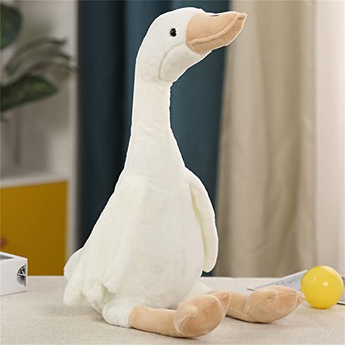 Sarah Duke Plüsch Kuscheltier Gans, Tierische Große weiße Gans Plüschtier, Weich Süßes Gans Kuscheltier Spielzeug Tier für Erwachsene und Kinder Geschenke (Weiß,60cm) von Sarah Duke