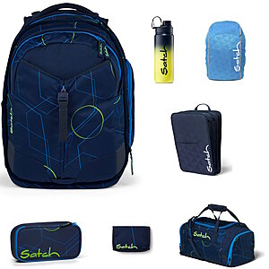 Satch Match Blue Tech 7 tlg Schulrucksack-Set.Schulrucksack-Set von Satch