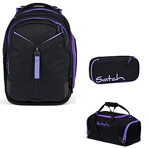 Satch Match Purple Phantom3tlg Schulrucksack-Set von Satch