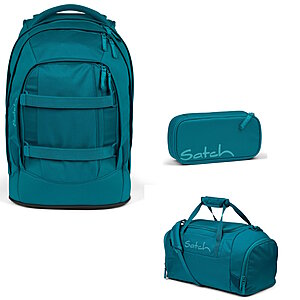 Satch Pack Deep Petrol 3tlg Schulrucksack-Set von Satch