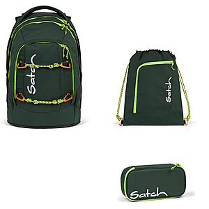 Satch Pack Green Explorer 3 tlg. Set Schulrucksack von Satch