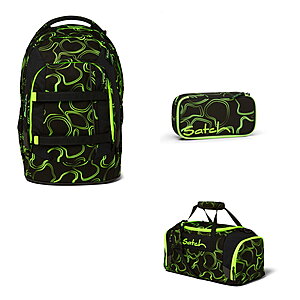 Satch Pack Green Supreme 3tlg Schulrucksack-Set von Satch