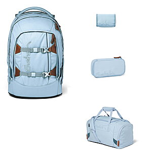 Satch Pack Nordic Ice Blue 4tlg Schulrucksack-Set von Satch