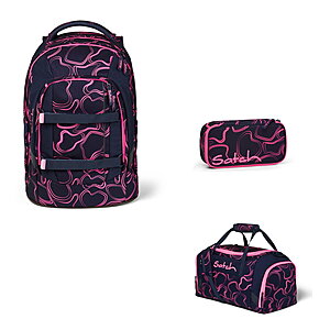 Satch Pack Pink Supreme 3tlg Schulrucksack-Set von Satch