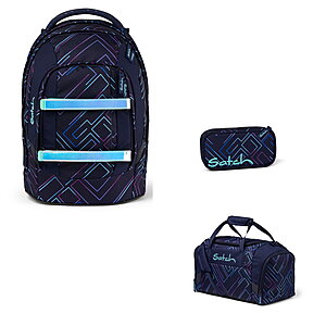 Satch Pack Purple Laser 3tlg Schulrucksack-Set von Satch