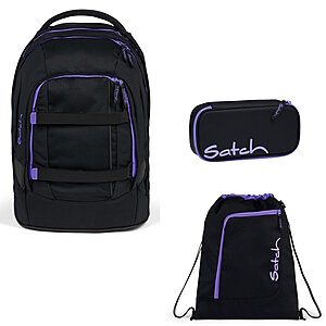 Satch Pack Purple Phantom 3tlg Schulrucksack-Set von Satch