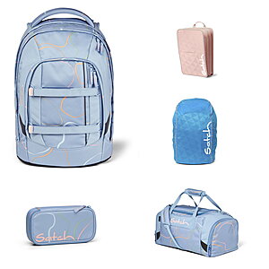 Satch Pack Vivid Blue 5tlg Schulrucksack-Set von Satch