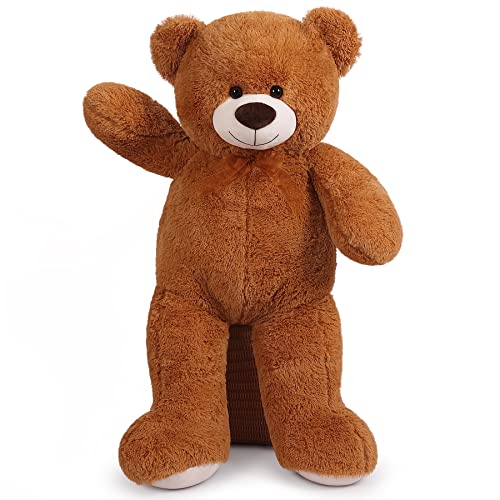 Sausudols Teddybär 110 cm Plüschtier Bär Kuscheltier Geschenke für Kinder Jungen Mädchen Geburtstag Weihnachten Dunkelbraun von Sausudols