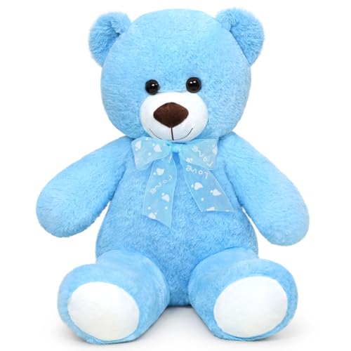 Sausudols Teddybär 40 cm Plüschtier Bär Kuscheltier Geschenke für Kinder Jungen Mädchen Geburtstag Weihnachten Blau von Sausudols