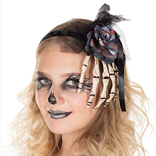 Savahe Skeletthand Haarreif / Halloween Karneval Hexe Skelett Kostüm Zubehör von Savahe