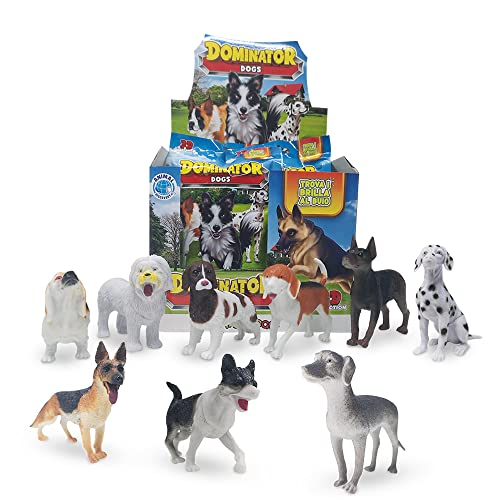 FOXCUP Sbabam s.r.l. Dominator Dogs, Packung mit 4 verschiedenen Motiven, 3D-Kollektion, realistische Hunde von FOXCUP