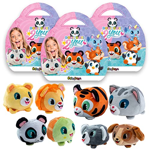 #sbabam, Doki Doki 2 You, Spielzeug für Kinder aus Zeitungskiosk, Plüschkatze, Panda, Schildkröte und andere – Spielzeugtiere für Kinder, Sammelfiguren, Kinderspielzeug, Geschenk für Kinder 3 Stück von #sbabam