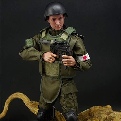 Scakbyer 30.5 cm Actionfiguren Militär Set, Maßstab 1/6 Actionfiguren Set mit Waffen und Zubehör - Typ H - Medical Guard Soldat von Scakbyer