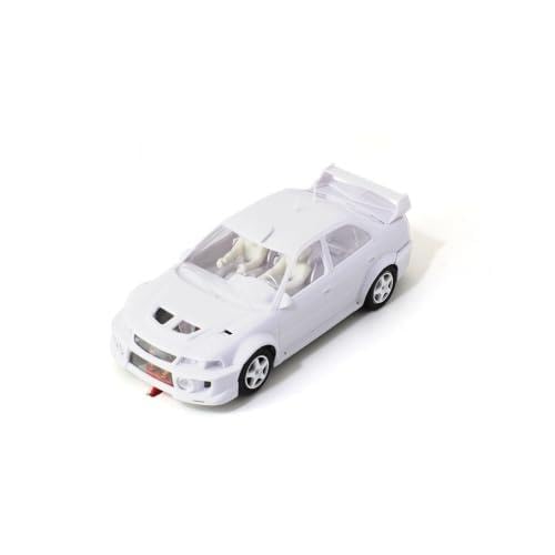 Scaleauto SC-6312 Mitsubishi Evo V White Racing Kit - Anglewinder In-Flex 2.0 Chassis von Scaleauto