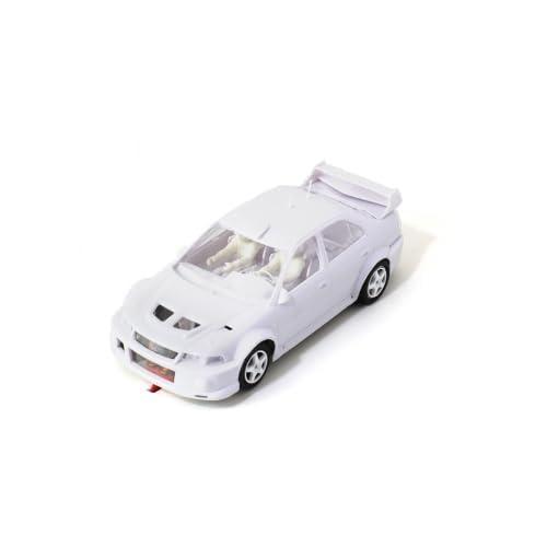 Scaleauto SC-6314 Mitsubishi Evo VI White Racing Kit - Anglewinder In-Flex 2.0 Chassis von Scaleauto