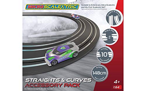 Micro Scalextric Streckenerweiterung, Set, Geraden und Kurven von Micro Scalextric