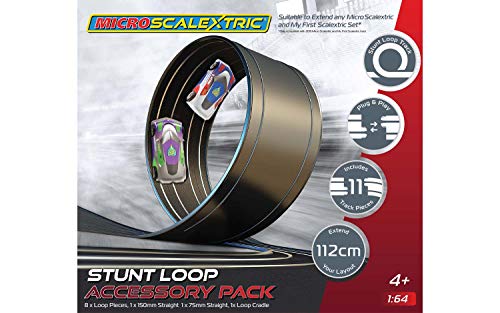 Micro Scalextric Stunt-Streckenerweiterung, Set, Stunt-Looping, Schwarz von Scalextric