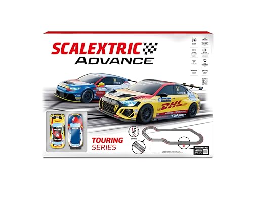 SCALEXTRIC - Advance Rennstrecke - Komplette Rennstrecke - 2 Autos enthalten - Maßstab 1:32 (Set Touring Series Advance) von Scalextric