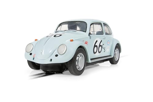 Scalextric C4498 1:32 Volkswagen Käfer #66 Blau HD - Slotcar, Rennbahn, Auto für Rennbahn, Rennbahnauto, Rennbahn, Kinderspielzeug, Zubehör für Rennbahnen von Scalextric