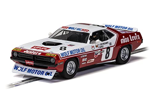 Scalextric C4247 1:32 Chrysler Hemicuda Spa 1973 HD - Slotcar, Rennbahn, Auto für Rennbahn, Rennbahnauto von Scalextric