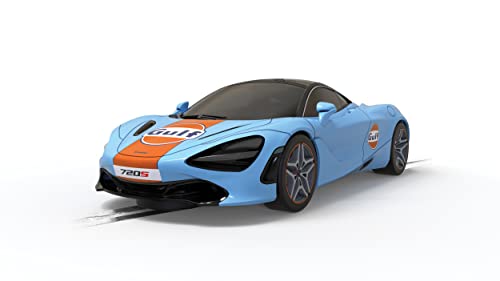 Scalextric C4394 1:32 McLaren 720S Gulf Edition HD - Slotcar, Rennbahn, Auto für Rennbahn, Rennbahnauto, Rennbahn für Kinder, Kinderspielzeug, Zubehör für Kinderrennbahnen von Scalextric