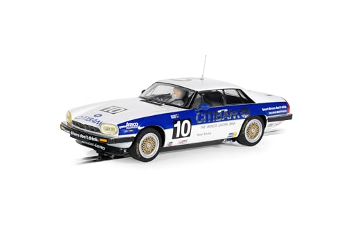 Scalextric C4400 1:32 Jaguar XJS 1986 Barthurst Goss HD - Slotcar, Rennbahn, Auto für Rennbahn, Rennbahnauto, Rennbahn, Kinderspielzeug, Zubehör für Rennbahnen, Weiß von Scalextric