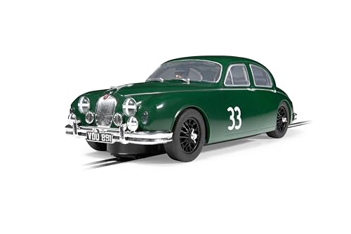 Scalextric C4506 1:32 Jaguar MK1 Mike Hawthorn #33 HD - Slotcar, Rennbahn, Auto für Rennbahn, Rennbahnauto, Rennbahn für Kinder, Kinderspielzeug, Zubehör für Kinderrennbahnen von Scalextric