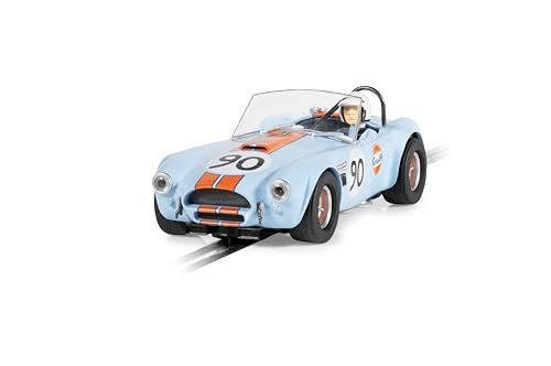 Scalextric C4509 1:32 Shelby Cobra - Gulf #90 HD - Slotcar, Rennbahn, Auto für Rennbahn, Rennbahnauto, Rennbahn, Kinderspielzeug, Zubehör für Rennbahnen von Scalextric