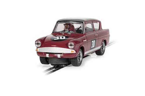 Scalextric C4546 Ford Anglia 105E-Broadspeed Slot-Cars, Kastanienbraun, Maroon von Scalextric