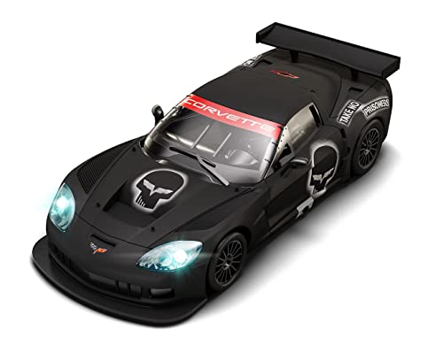 Scalextric - Corvette C6R Skull Auto mit Lichtern, 18 x 11 x 11 cm, Mehrfarbig (U10431S300) von Scalextric