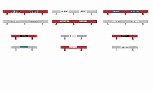 Scalextric Leitplanken mit Aufklebern, Grey/Red von Scalextric