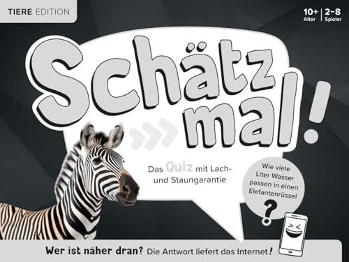 Schätz mal! Tiere Edition: Das Quiz mit Lach- und Staungarantie I Ab 10 Jahre I 2-8 Spieler I Spiele-Block von Schätz mal!