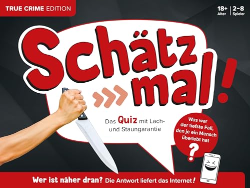 Schätz mal! True Crime Edition: Das Quiz mit Lach- und Staungarantie | Ab 18 Jahre | 2-8 Spieler | Spiel von Schätz mal!