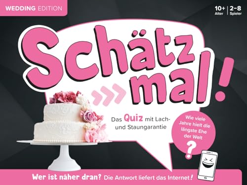 Schätz mal! Wedding Edition: Das Quiz mit Lach- und Staungarantie | Ab 10 Jahre | 2-8 Spieler | Spiel, White von Schätz mal!