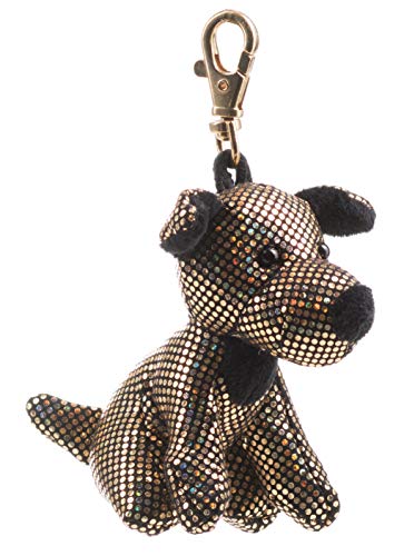 Schaffer Knuddel mich! 2705 Glitz & Glamour Terrier Plüsch Hund, Gold, 10x7x6 cm von Schaffer