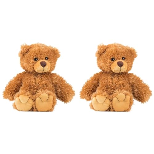 Schaffer Knuddel mich! 5400 Plüsch Teddybär Tom, 19 cm, braun (Packung mit 2) von Schaffer