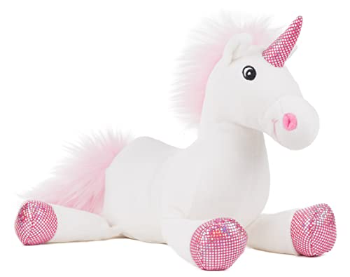 Schaffer 5522 Plüsch Einhorn Shiny, Weiß/Rosa, 29 cm von Schaffer