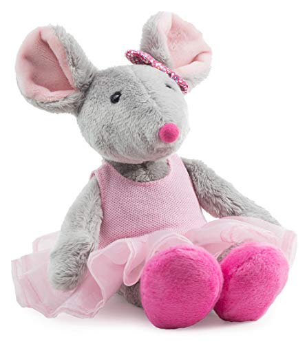 Schaffer 5650 Plüsch Ballett-Maus, grau-rosa, XS - 16 cm von Schaffer