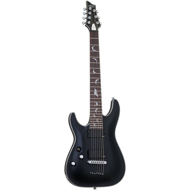 Schecter Damien Platinum 7 LH Satin Black E-Gitarre Lefthand von Schecter