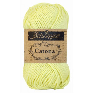 Scheepjes Catona Garn Unicolor 100 Lemon Chiffon von Scheepjes