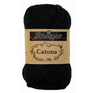 Scheepjes Catona Garn Unicolor 110 Jet Black von Scheepjes