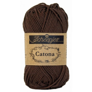 Scheepjes Catona Garn Unicolor 162 Black Coffee von Scheepjes