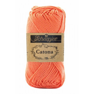 Scheepjes Catona Garn Unicolor 410 Rich Coral von Scheepjes