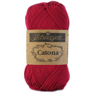 Scheepjes Catona Garn Unicolor 517 Ruby von Scheepjes