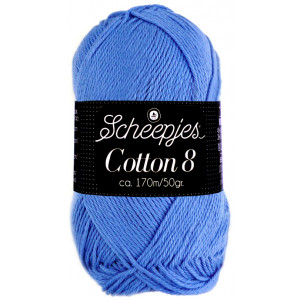 Scheepjes Cotton 8 Garn Unicolor 506 Lavendelblau von Scheepjes