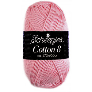 Scheepjes Cotton 8 Garn Unicolor 654 Hellrosa von Scheepjes