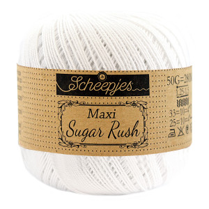 Scheepjes Maxi Sugar Rush Garn Unicolor 106 Snow White von Scheepjes