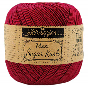 Scheepjes Maxi Sugar Rush Garn Unicolor 517 Ruby von Scheepjes